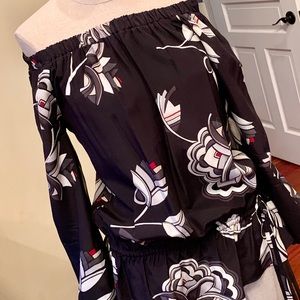 Silk top from WHBM. Elastic gathered waist.